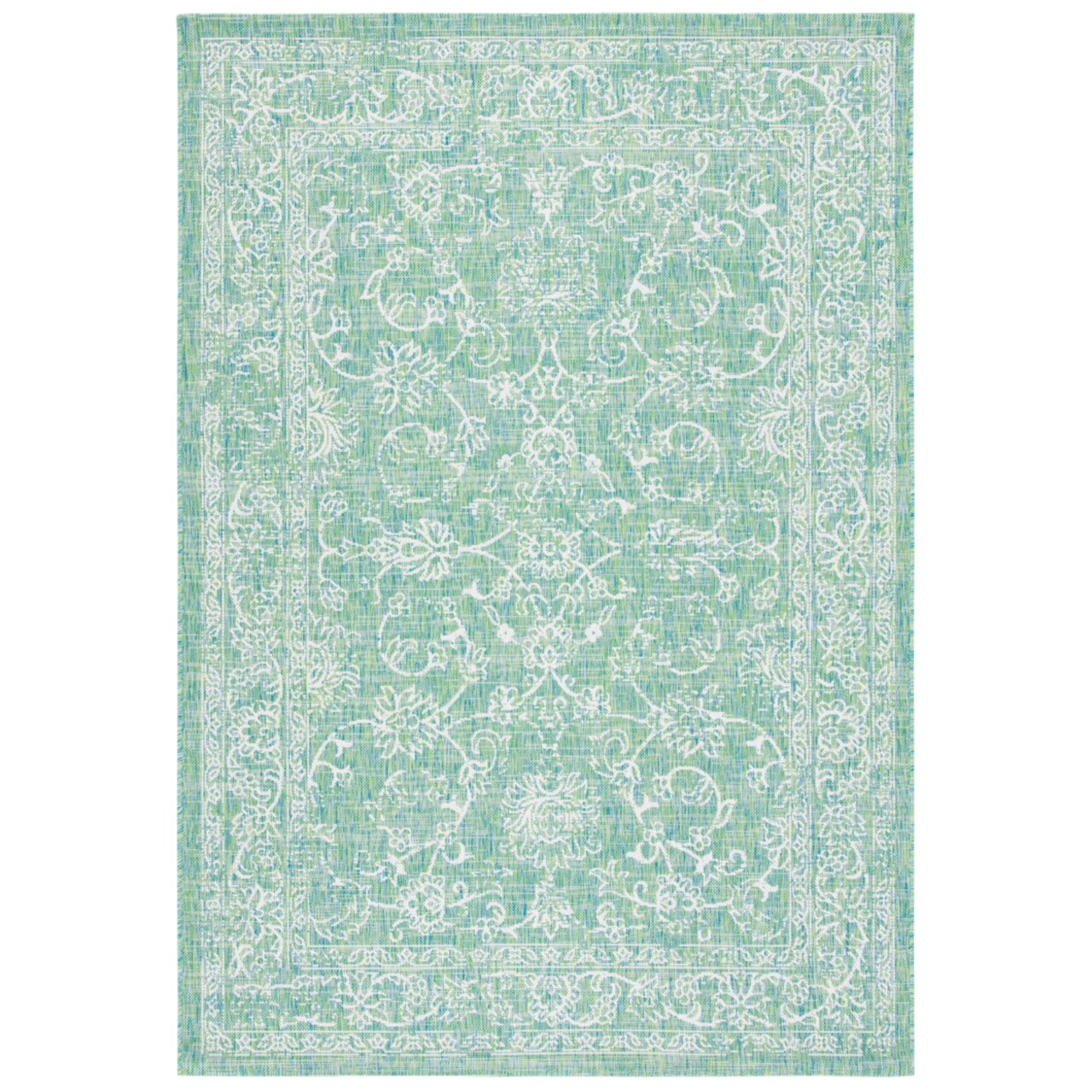 Safavieh Outdoor Cy8680-55721 Courtyard Green / Ivory Rug